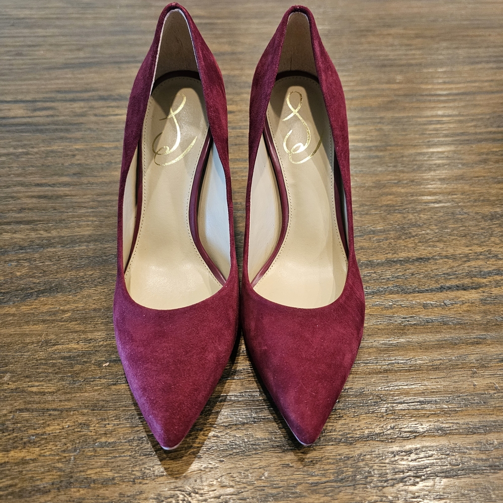 Sam Edelman Rich Burgundy Suede Heels